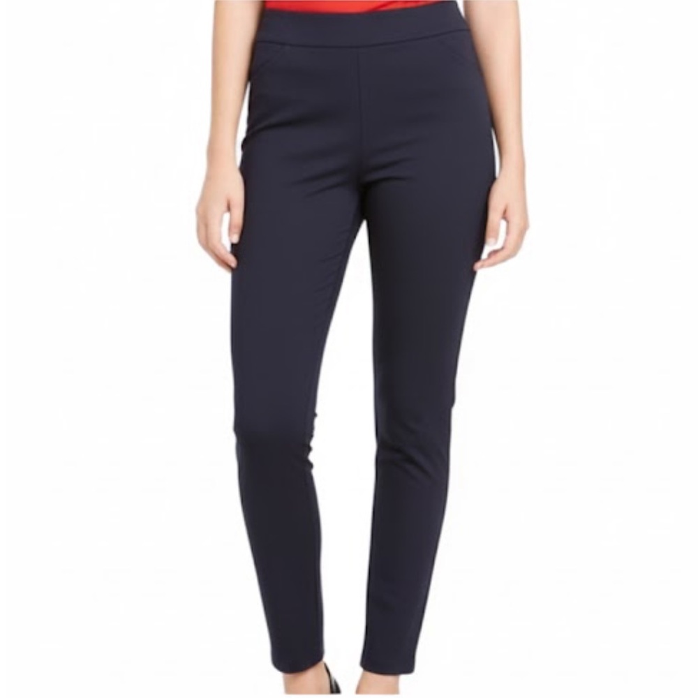 Spanx Perfect Pant Back Seam Skinny Pants - 20251Q - Navy Small Petite